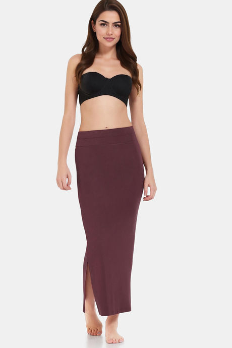 Zivame All Day Cut And Sew Height Extender Saree Inskirt - Mahogary Red — image 4